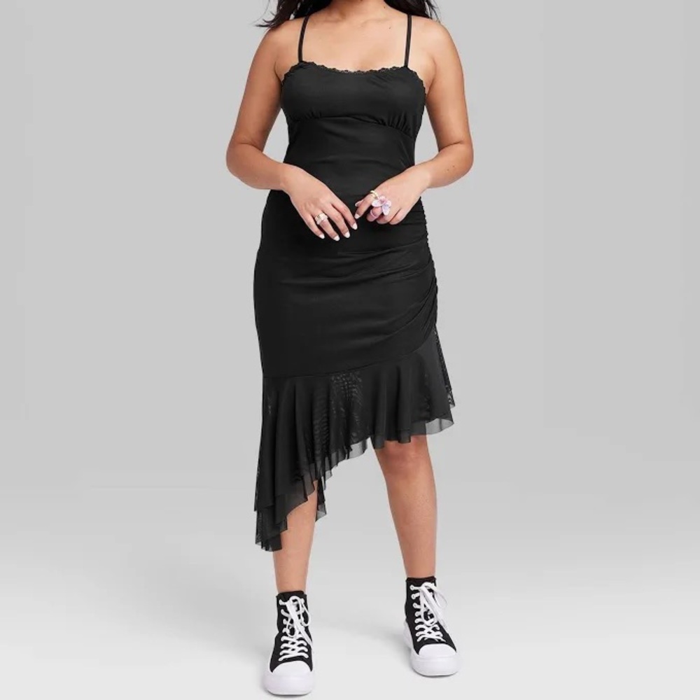 Wild fable black high and low dress NWT !